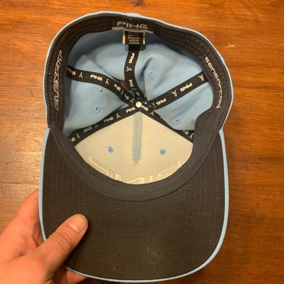Ping golf hat baby blue fitted hat cap in size small/medium - Picture 2 of 7